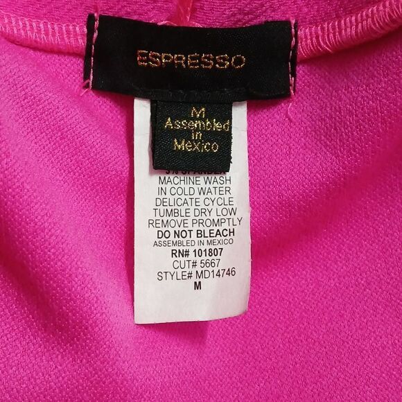 Espresso hot pink sheath jacket dress Sz M NWOT business casual party wedding - Picture 5 of 5